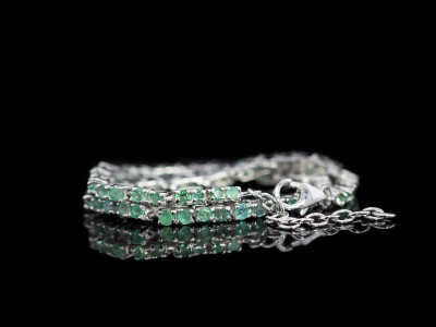SIXTY-TWO EMERALDS | Sterling Silver tennis bracelet (sold out)
