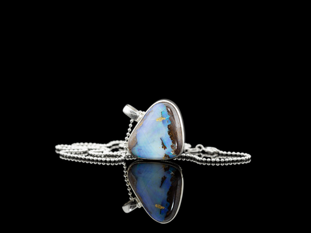 LARGER THAN LIFE | Blue Opal on Sterling Silver necklace (sold)