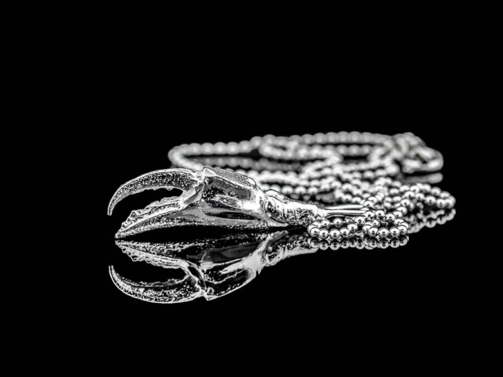 KNEIF MICH | Halskette aus 925er Silber mit Krabbenschere