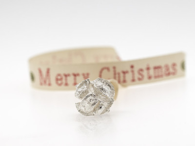 CHRISTMAS PINE CONE | Sterling Silver decorative pendant