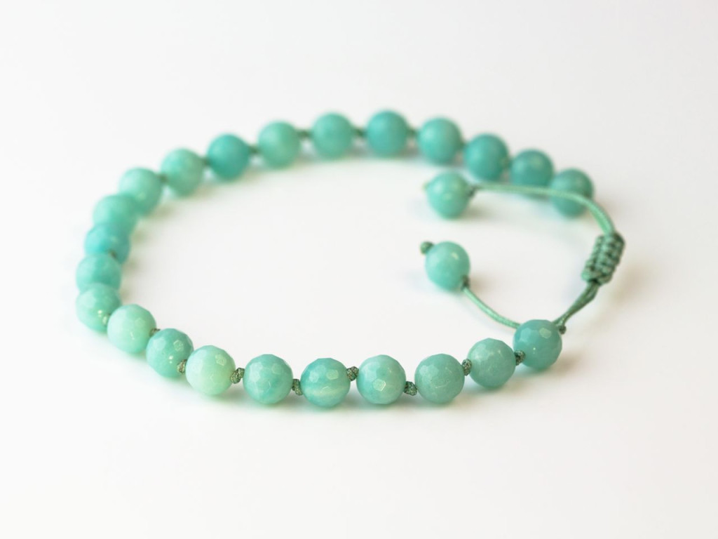 Legend of the Amazone | Bracelet with faceted Amazonite spheres (sold out)