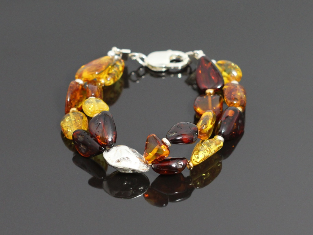 ROCK AMBER | Bracelet with a Sterling Silver nugget (sold)