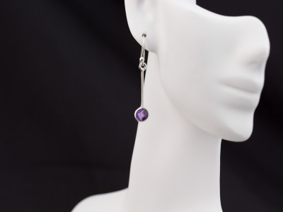 AMETHYST EXCLAMATION | Earrings in Sterling Silver (sold)
