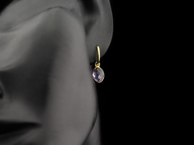 AMETHYST OVALS | Earrings made of Gold vermeil (Sold Out)