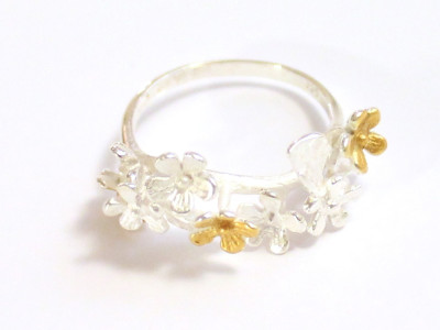 Bouquet of flowers Silver and Gold Ring (auf Anfrage)