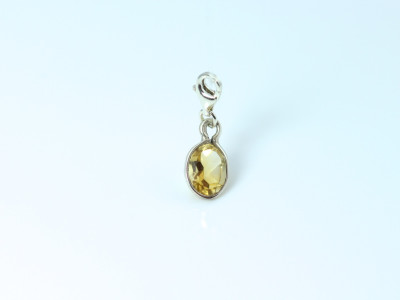 Citrine Charm - faceted oval Citrine in a Sterling Silver setting (Sold Out)