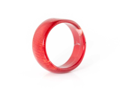 Coral Vermelho | Deep Red Precious Coral ring with natural and polished bits (sold)