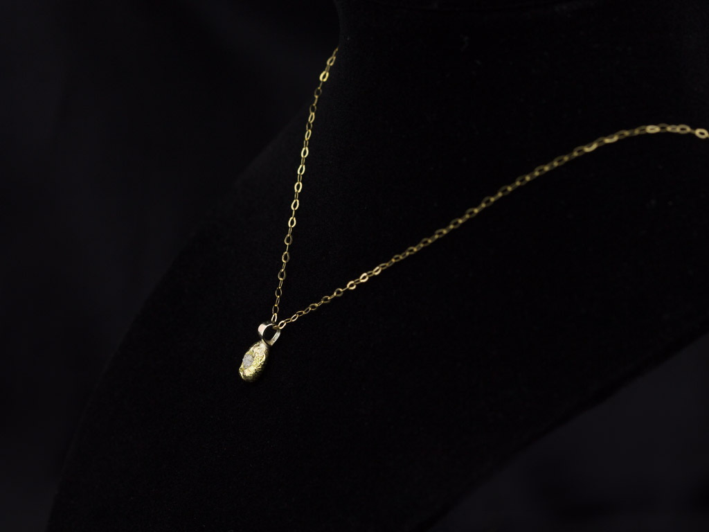 DIAMANT GOLD NUGGET | Halskette in 9 Karat Gold (Anfertigung)