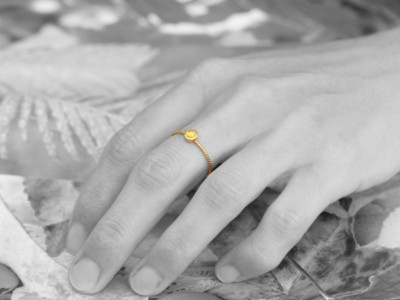 YELLOW DIAMOND | 18k Gold ring with fancy diamond (made to order)