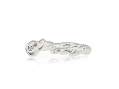 DIAMOND SWIRL | Sterling Silver ring with yellow and grey Diamonds (Sold out)