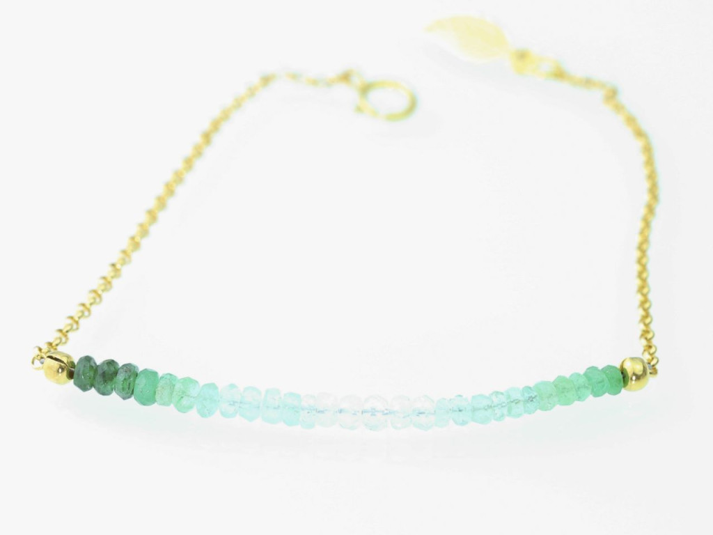 Columbian shaded Emerald golden bracelet (ausverkauft)