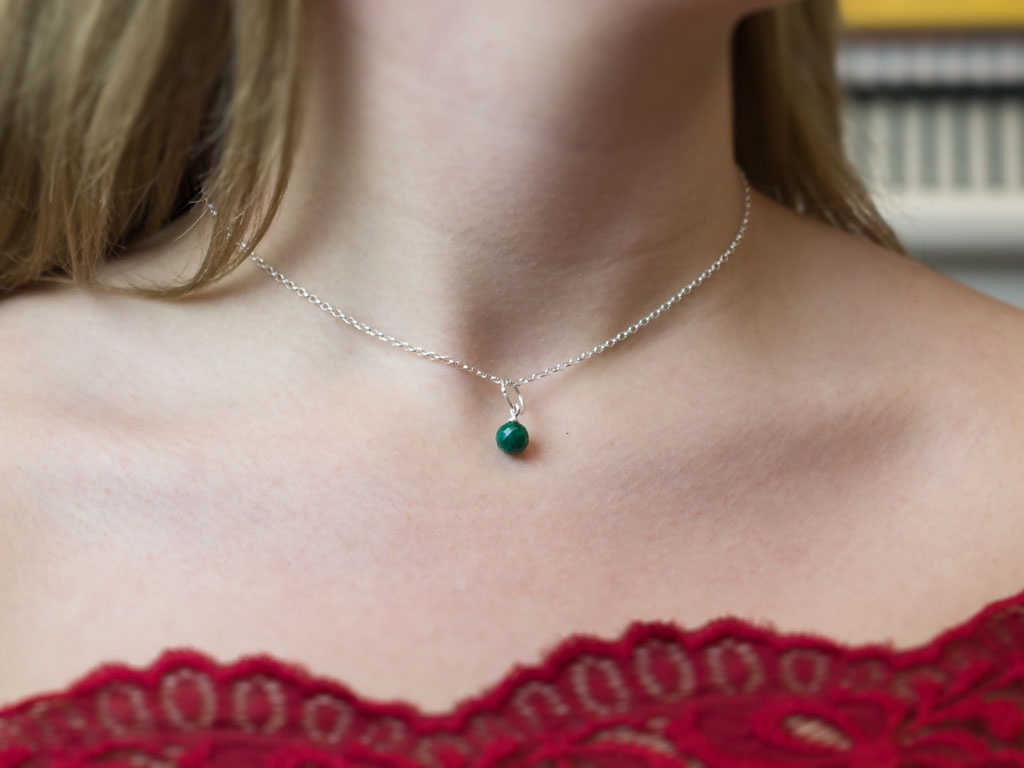 THE ZAMBIAN EMERALD | Sterling Silver necklace (Sold out)