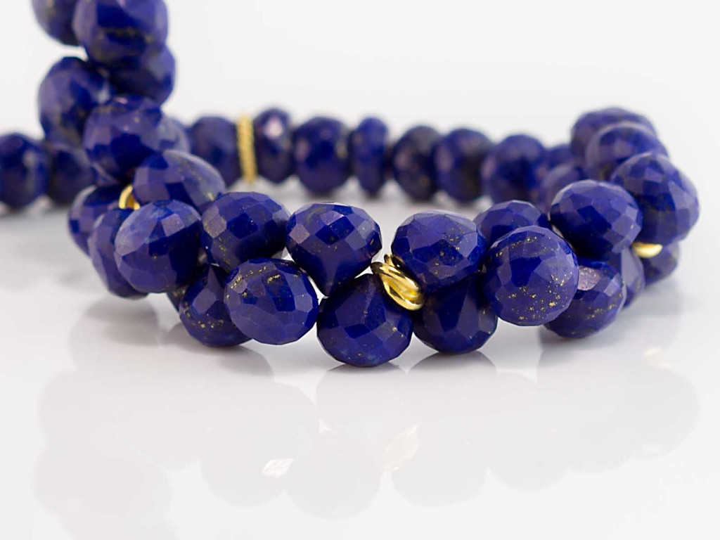 Gold speckled Lapis Lazuli Spheres necklace (Sold Out)