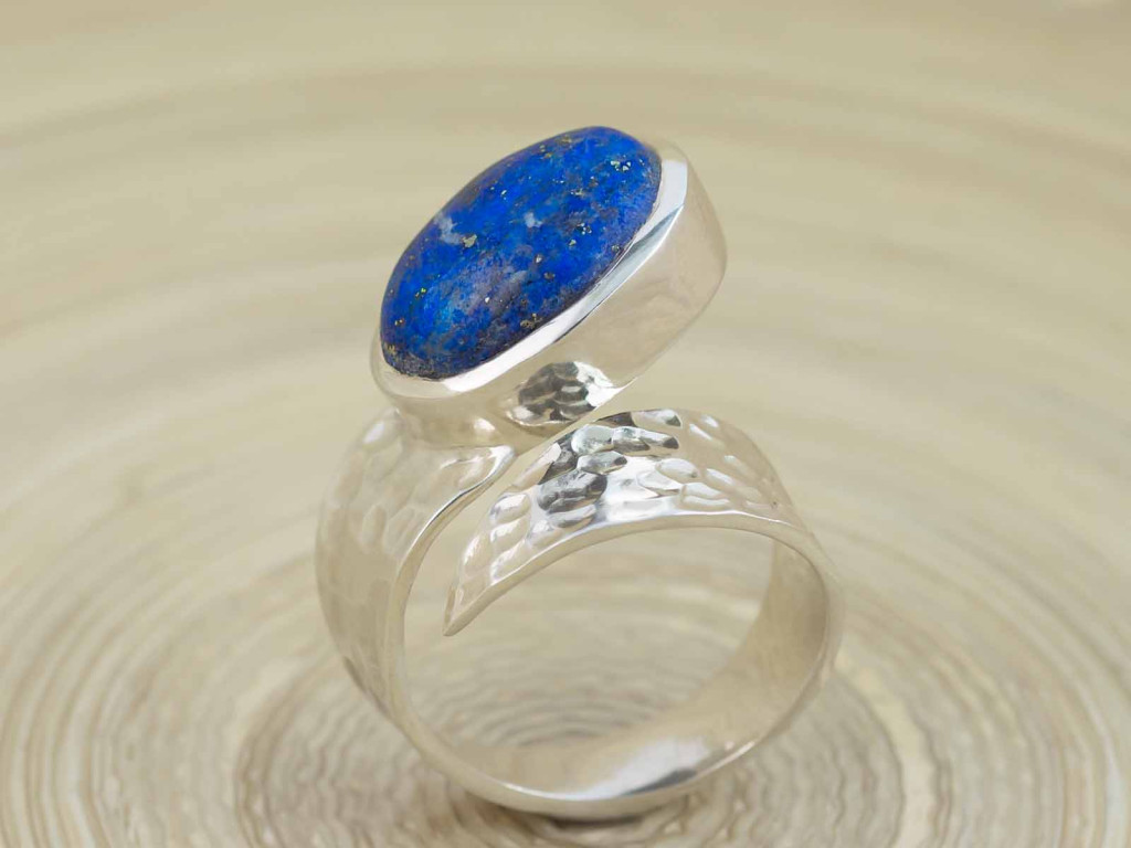 Blue Swirl | Lapis-Lazuli-Ring aus 925er Silber (Ausverkauft)