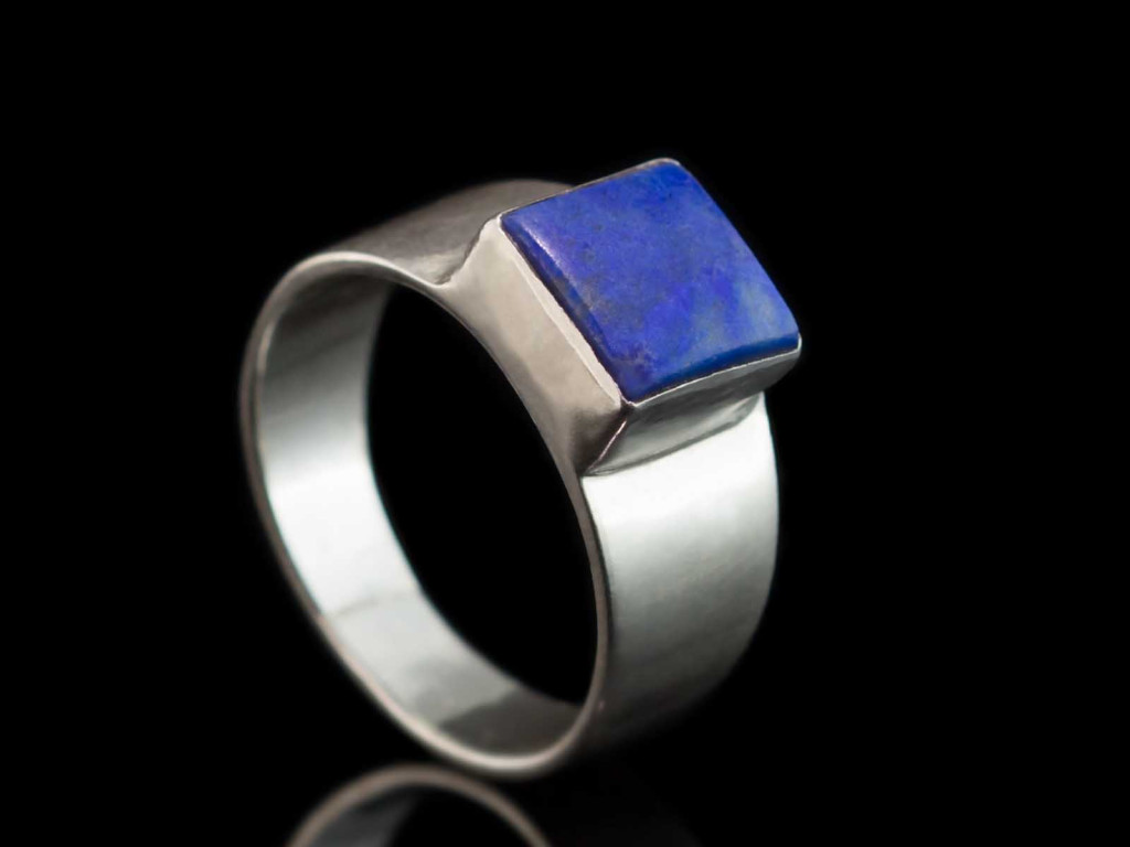 Lapis-Lazuli zum Quadrat | Ring aus 925er Silber (Ausverkauft)