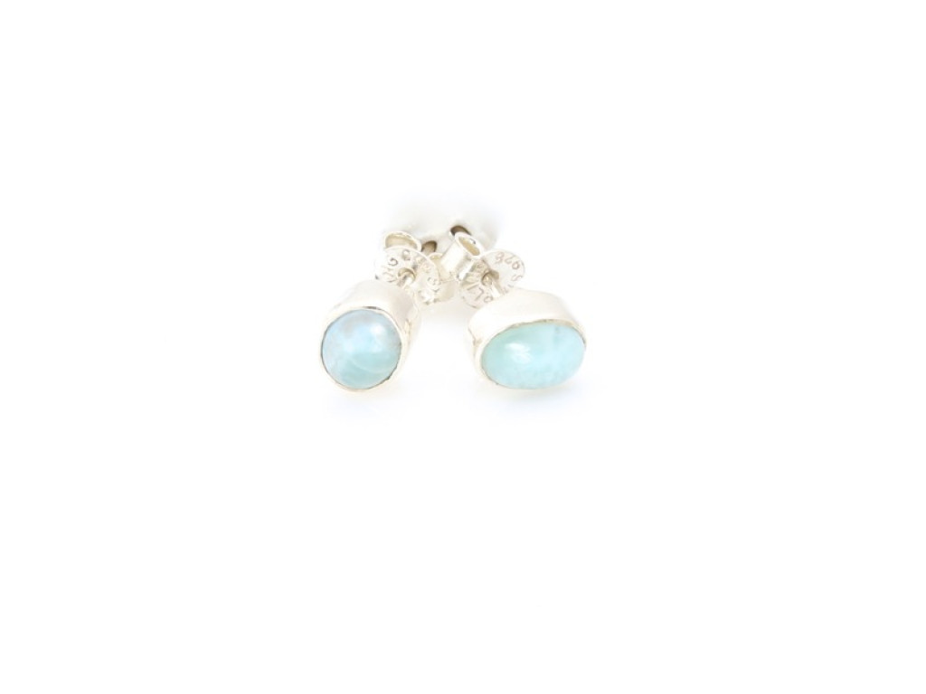 Larimar Sterling Silver ear studs - Atlantis (sold out)