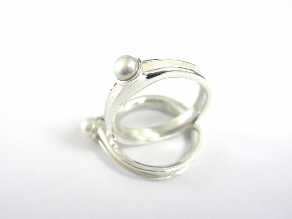 Pearlsilver- Silver Ring with freshwater Pearl