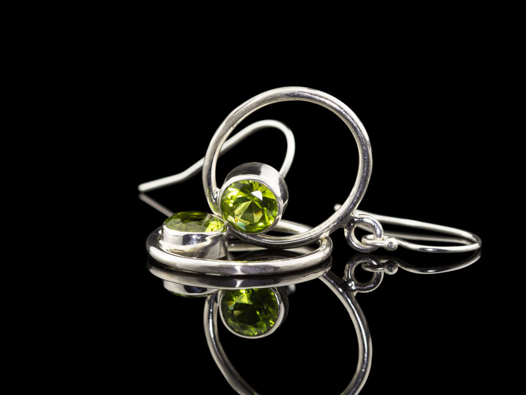CIRCLING PERIDOTS | Earrings in Sterling Silver (Sold Out)