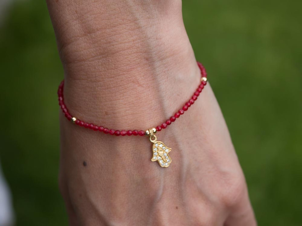 RUBY HAMSA | Bracelet with gold vermeil elements (sold out)