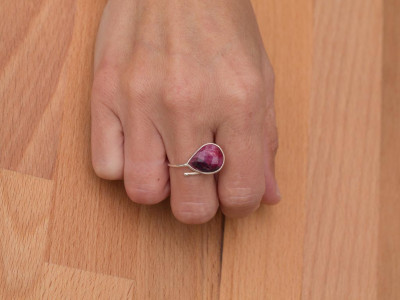 RUBY TWO TONE | Sterling Silver ring