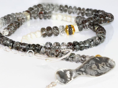 Necklace with black rutilated Quartz (Sold Out)