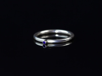 BLUE DOT | Elegant Sapphire polished Sterling Silver Ring (sold out)