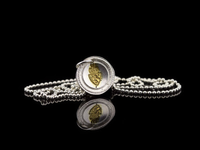 SIEGELWAPPEN | Halskette aus 925er Silber mit 24K Goldinlay