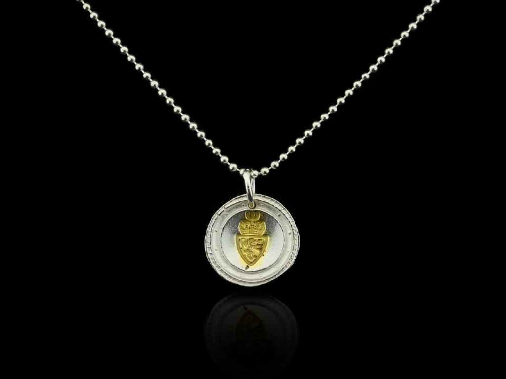 SIEGELWAPPEN | Halskette aus 925er Silber mit 24K Goldinlay