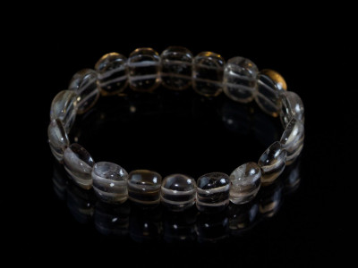 Kristall Smoke | Smoky Quartz Crystal bracelet with mystic inclusions and very smooth surface (sold)