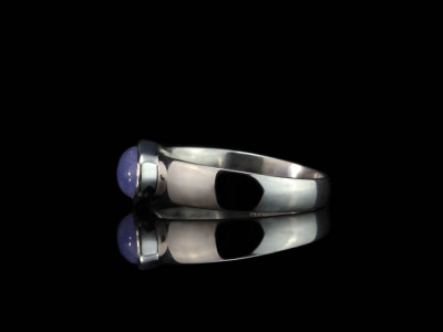TANSANIT OBLONG | Ring aus rhodiumplatiertem 925er Silber