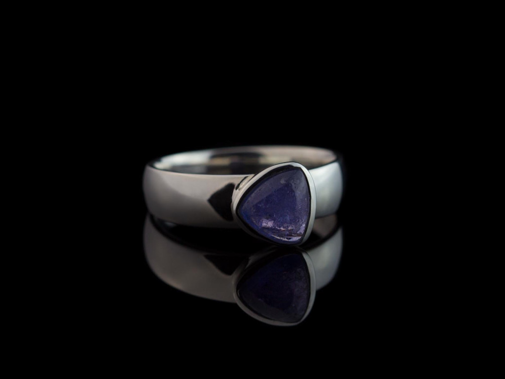 Tanzanite Trillion Ring | Sterling Silver with blue Tanzanite (sold out)
