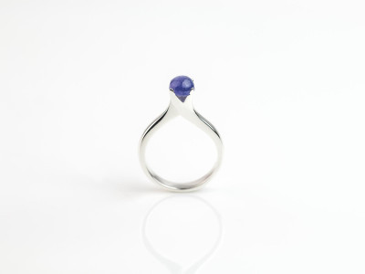 Embracing Tanzanite Ring | Shiny Smooth Sterling Silver Ring in AAA quality (sold out unfortunately)