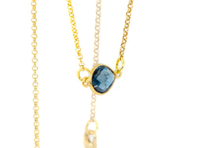 LONDON CALLING | Necklace with London Blue Topaz in Gold vermeil (sold out)