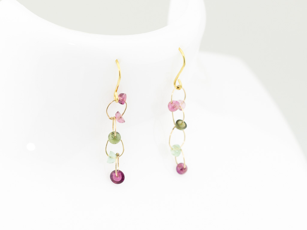 SUCH COLOURS | Tourmaline Gold earrings (sold)