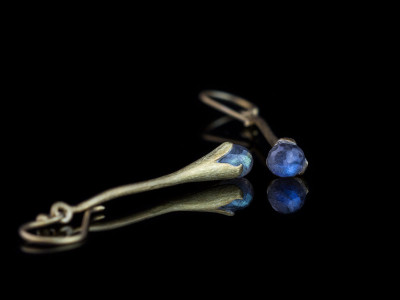 Labradorite Spring Drops | earrings in brushed Gold vermeil (sold out)
