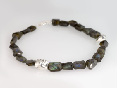 Labradorite Nuggets | Necklace with Sterling Silver applications (custom order)