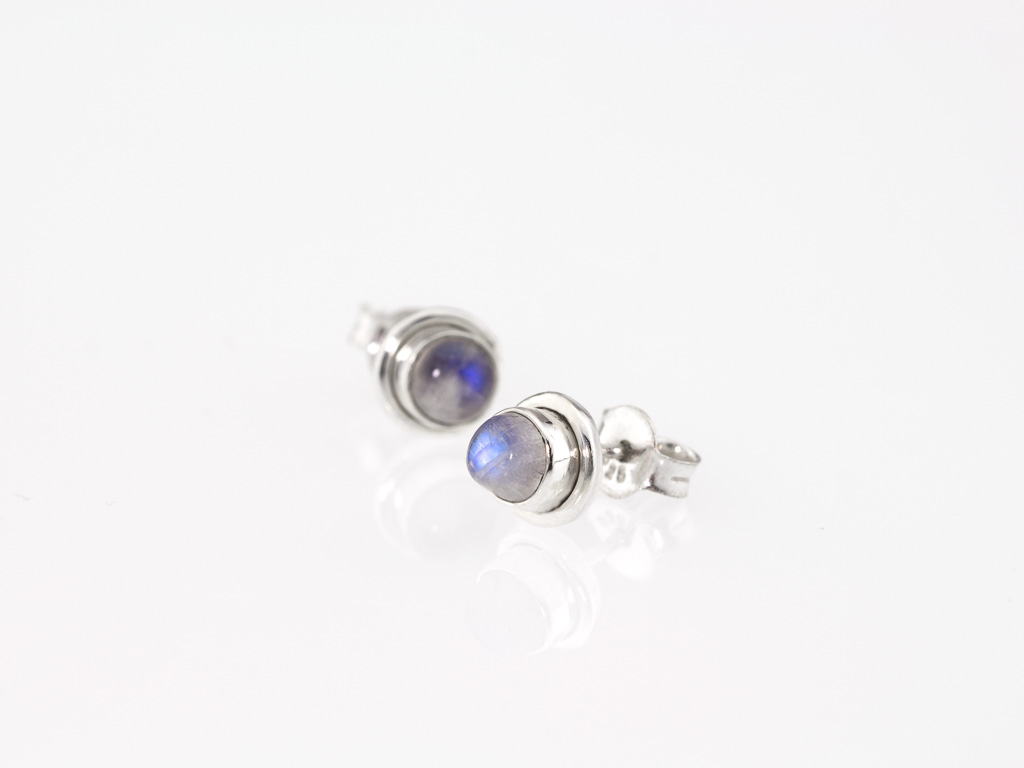BLUE MOON | Sterling Silver ear studs with Moonstone (Sold Out)