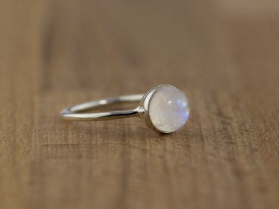 PUFFY RAINBOW MOONSTONE | Sterling Silver ring (Sold out)