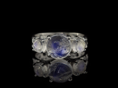 CATHEDRAL | Triple Moonstone ring in Sterling Silver (sold)
