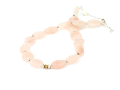 Peruvian Pink Opal necklace with Gold and Sterling Silver beads (sold out)