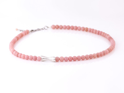 PERUVIAN PINK OPAL | Necklace with sculpture in Sterling Silver (Sold Out)