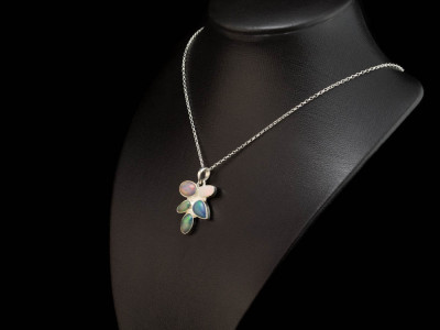 A BUNCH OF OPALS on a Sterling Silver necklace (sold out)