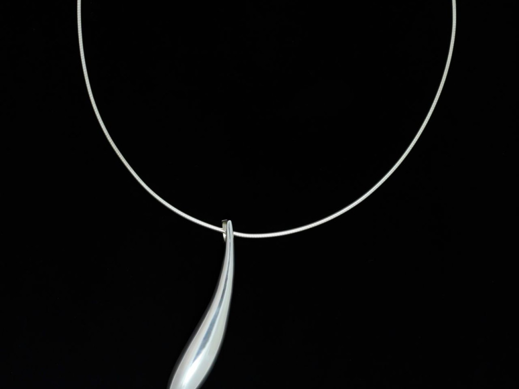 Silbertropfen in der Brise Collier Halskette