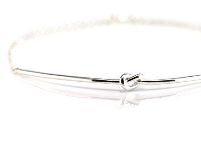 The Knot Bracelet | polished Sterling Silver with chain (custom order)