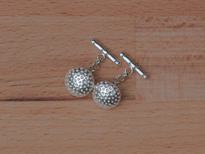 TWO UNDER PAR | Golf ball Cufflinks in Sterling Silver (made to order 2 weeks)