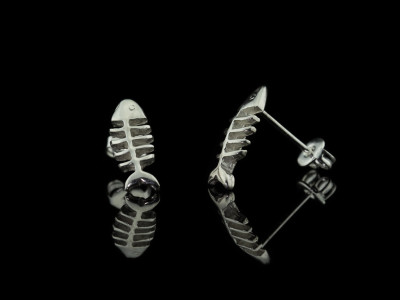 FISH | Sterling Silver ear studs (sold)