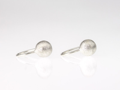 SPHERES | Sterling Silver earrings with brushed finish (sold)