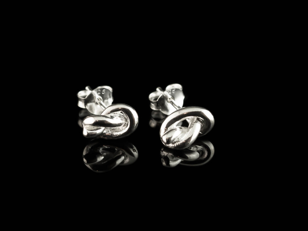 The Knot earrings | polished Sterling Silver ear studs (Sold Out)
