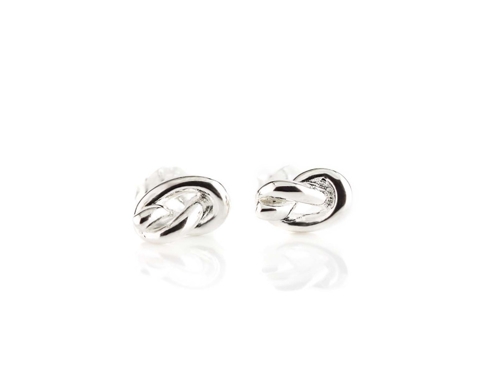 The Knot earrings | polished Sterling Silver ear studs (Sold Out)