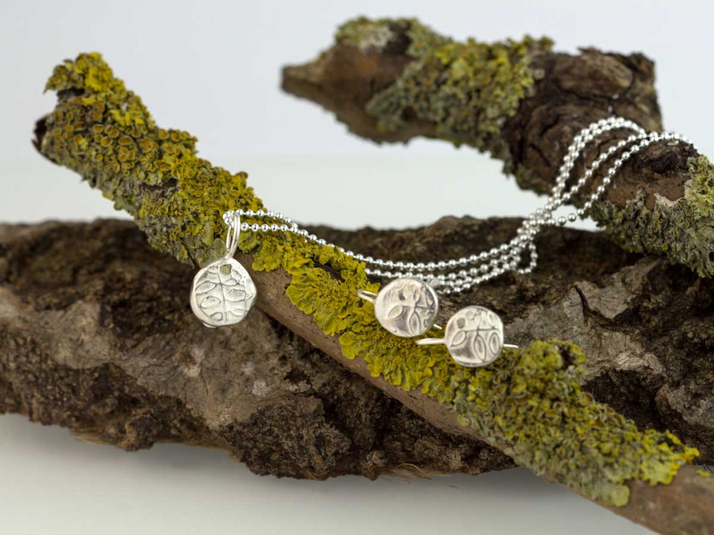 Diamond on a tree necklace | Sterling Silver with uncut raw diamond (sold out)